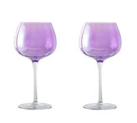 Lijiaxiuyc-101 Bicchieri Fizz Flute da champagne con piede alto viola, set di 2 bicchieri a forma pancia zucca for varie feste, capacità 15,56 once
