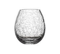 Lijiaxiuyc-101 Bicchieri tumbler Bicchieri da bere colorati fatti a mano con effetto crackle, bicchieri 10,5 once in cristallo spesso senza piombo for feste in casa, bar(Transparent)
