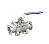 LIJKCCVEB 1/2" 3/4" 1" valvola a Sfera Sanitaria in Acciaio Inossidabile SS304 3 Tipo con ghiera a Tre Pezzi a Tre Morsetti(1.5 inch)