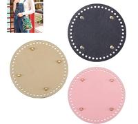 LiJuanWang Fondo Borsa Uncinetto,3 Pezzi Fondo Borsa in Pelle PU,15 cm Fondo Borsa Rotondo Fondi per Borse Base per Borsa Tappetino Borsa per Borsa a Maglia Borse Fai da Te Fatti a Mano Borsa