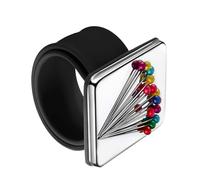 LiJuanWang Puntaspilli magnetici da Cucito da Polso,1PCS Puntaspilli da Cucito Magnetico, Braccialetto con Forte Magnete Porta spilli in Silicone Cinturino per Fermagli per DIY Cucito(Nero)