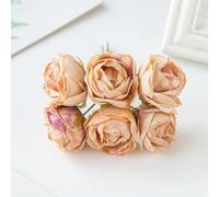 LIJUCAI 1 pz Fiori artificiali Finta seta Rose Ghirlanda Accessorio Casa Stanza Decorazione da tavolo Composizione floreale Matrimonio Bouquet da sposa Regalo (1 pz/caffè)