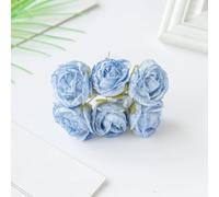 LIJUCAI 1 pz Fiori artificiali Finta seta Rose Ghirlanda Accessorio Casa Stanza Tavolo Decorazione Composizione floreale Matrimonio Bouquet da sposa Regalo (1 pz/Azzurro)