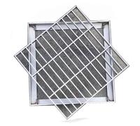 LIKANGLONGJU Chiusino Pozzetto con Griglia di Drenaggio, per Esterni, in Acciaio Inox, Anti-intasamento, Adatto per Autolavaggi Stradali(35x35x2cm/14x14x0.8in)