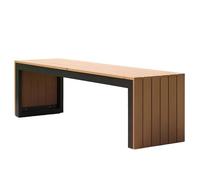 LIKANGLONGJU Panchina da Esterno Giardino per Esterni, Realizzata in Pannello Composito di Legno e Plastica e Struttura in Metallo, Adatta per Verande(180x45x40cm/71x18x16in)