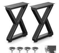 Likapop Gambe per tavolo in metallo, robuste gambe nere, adatte per tavolini da caffè fai da te, tavoli da pranzo, scrivanie e panche (altezza 71 cm x larghezza 45 cm, 2 pezzi) (tipo Z)