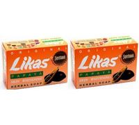 Likas, sapone sbiancante per pelle alla papaya, a base di erbe, originale, per carnagione più chiara e senza acne