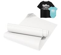 LIKCUT HTV Vinile Termoadesivo Bianco 30,5x244 cm Plotter da Taglio | Film termoadesivo ad alta precisione ideale per stampa termica su felpe con cappuccio borse sportive e t-shirt da gara