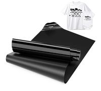 LIKCUT HTV Vinile Termoadesivo Nero 30,5x244 cm Plotter da Taglio | Film termoadesivo ad alta precisione ideale per stampa termica su felpe con cappuccio borse sportive e t-shirt da gara