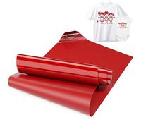 LIKCUT HTV Vinile Termoadesivo Rosso 30,5x244 cm Plotter da Taglio | Film termoadesivo ad alta precisione ideale per stampa termica su felpe con cappuccio borse sportive e t-shirt da gara