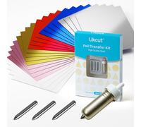 Likcut Kit Trasferimento Lamina a Freddo, 3 Punte e 12 Fogli Metallizzati | Strumento di Precisione per Cartoncino e Scrapbooking, Compatibile Esclusivamente con Macchine da Taglio Likcut S501 S41