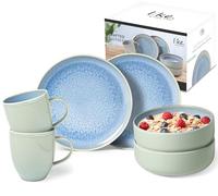 like. by Villeroy & Boch Crafted Blueberry set da colazione, 6 pz., per 2 persone, blu