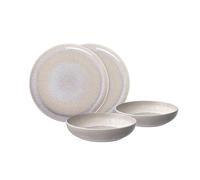 like. by Villeroy & Boch - Perlemor Servizio Di Piatti Beige, Lavabile In Lavastoviglie, Adatto Per Microonde, Stoviglie, Servizio, Ceramica, Piatto, Scodella, Ciotola, Set, Porcellana Premium
