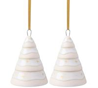 like. by Villeroy & Boch Winter Glow addobbo albero di Natale, 6x6x7,5 cm (Confezione da 2)