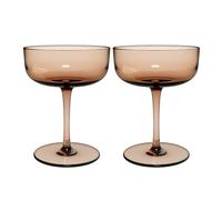 like. by Villeroy & Boch - Like Clay coppa da spumante - coppetta da dessert set da 2 pz., vetro colorato marrone, capacità 100ml