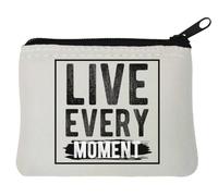 Like Every Moment - Portamonete in neoprene, 10 x 11 cm, colore: Bianco