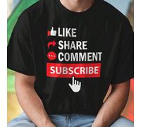 LIKE SHARE COMMENT SUBSCRIBE Maglietta Uomo Estiva Casual Moda Social Media Idea Regalo Giovani T Shirt Offerta Speciale Acquista Ora Promo Imperdibile L,M,S,XL,XXL,XXXLNataleTessuto in maglia