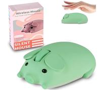 LIKE SHOW Mouse wireless Bluetooth 5.1 + 2,4 GHz USB carino fumetto silenzioso mouse wireless per bambini ragazze e destrorsi, compatibile con PC, computer, Mac, laptop (verde regalo)