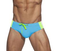 LikeJump, Costume da bagno da uomo a vita bassa, a slip o a pantaloncini, per nuoto, surf, Blu chiaro., M