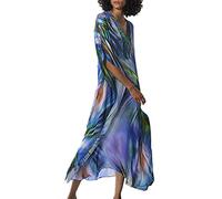 LikeJump Donna Boemia Stampato Caftan Abito da Spiaggia Maxi Parei Copri Bikini Costume da Bagno Cover Up