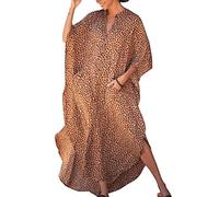 LikeJump Donna Bohémien Cardigan Vestito da Spiaggia Maxi Abito Copricostume Kaftan Bikini Cover ups