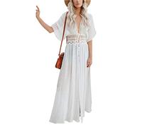 LikeJump Donna Bohémien Cardigan Vestito da Spiaggia Maxi Kimono Abito Copricostume Kaftan Bikini Cover ups