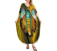 LikeJump Donna Boho Kaftan Cover ups Costumi da Bagno Vestito da Spiaggia Abito Kimono Maxi Dress