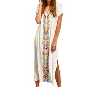 LikeJump Donna Caftan Abito da Spiaggia Maxi Parei Copri Bikini Costume da Bagno Cover Up