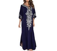 LikeJump Donna Caftan Abito da Spiaggia Maxi Parei Copri Bikini Costume da Bagno Cover Up