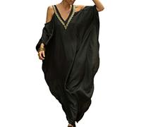 LikeJump Donna Chiffon Bohémien Caftan Vestito Lungo da Spiaggia Abito Maxi Parei Costume da Bagno Cover Up