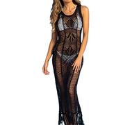 LikeJump Donna Crochet Copri Abito Spiaggia Parei Bikini Costume da Bagno Cover ups