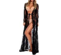 LikeJump Donna Pizzo Caftan Abito da Spiaggia Maxi Parei Copri Bikini Costume da Bagno Cover ups