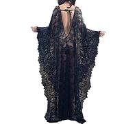 LikeJump Donna Pizzo Floreale Trasparente Caftan Vestito Lungo da Spiaggia Abito Maxi Parei Costume da Bagno Cover Up