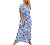 LikeJump Vestito Donna Caftano Kimono Homewear Abito Beach Maxi Dress Costume da Bagno Tops