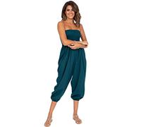 likemary - Tuta Jumpsuit per Donne - Si Trasforma in Pantaloni Harem in Cotone - Pantaloni Estivi da Donna con Vita Elastica e Tasche