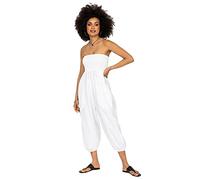 likemary - Tuta Jumpsuit per Donne - Si Trasforma in Pantaloni Harem in Cotone - Pantaloni Estivi da Donna con Vita Elastica e Tasche