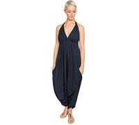 likemary Tuta per Donne - Tuta Harem All in One - Tute con Scollo a Halter e Schiena Scoperta con Tasche - Tute Sexy e Comode ideali per le Vacanze - Navy
