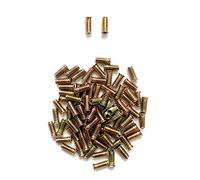 LIKERAINY 100Pcs Dado Esagonale Manicotti con Inserto Filettato M6 x25mm Dadi per Inserti Dado a Vite in Metallo Placcato Zincato per Mobili de Legno