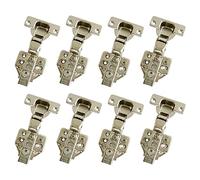 LIKERAINY 105 Grado Cerniera 35mm Battuta Interna con Ammortizzatore con Montaggio Clip on per Ante Mobili da Cucina Gabinetto Cerniere per Armadio Porta 8 Pezzi