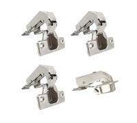 LIKERAINY 95 Grado Tacchetti Cerniera Braccio Corto con Ammortizzatore 35mm Stollen Cerniera a Gomito per Ante a Ribalta Chiusura Soft Cerniere di Mobile da Cucina Gabinetto Armadio Porte 4 Pezzi