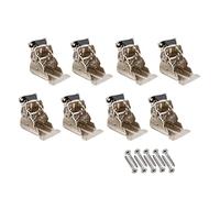 LIKERAINY Cerniera Pieghevole Blocca Supporto Estensione Staffe Invisibili per Gambe e Panche da Tavolo Mobili Letto Ferro Zincato con Colore Argento 8pcs