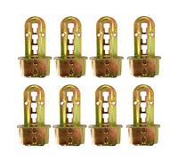 LIKERAINY Connettori da Letto Raccordi a Sospensione Ganci Altezza Regolabile per Supporto a Traversa Centrale e Doghe Giallo Cromato Set di 8