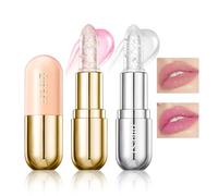 Likesing 2 Pezzi Rossetto PH Cambia Colore Magico Glitter Rossetto Lunga Durata Balsamo Labbra Jelly Rossetti Idratante Labbra Set Lucidalabbra Lip Gloss Labbra Trucchi Donna Ragazza Regalo Compleanno