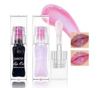 Likesing 2 Pezzi Rossetto PH Cambia Colore Magico Rossetto Nero Lunga Durata Set Lucidalabbra Glitter Rossetti Kit Labbra Liquido Lipgloss Rossetto Lip Oil Volumizzante Lipstick Trucco Regalo Donna