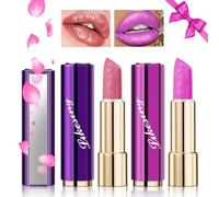 Likesing 4 Pezzi GlitterRossetto Labbra Opaco Rosso Lipgloss Volumizzante Matte Rossetti Lunga Durata Lucidalabbra Trucco Donna Ragazza Regalo Natale Compleanno