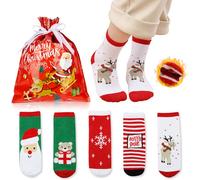Likesing 5 Pezzi Calzini Bambino Bambina Calze Termiche Invernali Caldo Cotone Calzini Colorati Termici Calze Divertenti Calzini Natale Colorate Calzini Caldi Pelosi Fantasia Per Bambin Regalo Natale