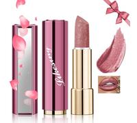 Likesing Rossetto Glitter Lunga Durata - Lucidalabbra Opaco Rosso - Lipgloss Volumizzante - Lipstick Matte - Trucco Donna e Ragazza - Regalo Natale e Compleanno