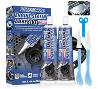 LIKFCBOND Sigillante per Motor, Silicone per Motore Nero, 2 Pezzi, 50ML | Pasta Guarnizioni Motori, Sigillante Resistente Alla Benzina Usato per Radiatori Automobilistici, Tubi di Scarico e Testate