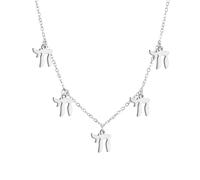 LIKGREAT Collana Ebraica Chai Simbolo della Vita Collana Amuleto di Benedizione Religiosa Ebraica Gioielli Israele Hanukkah (style3 argento)
