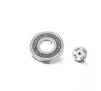 LIKGREAT Spilla Shema Yisrael Spilla da Giacca Preghiera Ebraica in Acciaio Inossidabile Gioiello Protezione Religioso Fede Ebraica Israele (Argento)